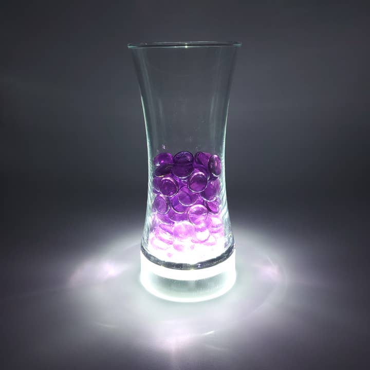 LumaBase - Wholesale Accent/Desk Lamp - Battery Operated Cool White LED Base Light - Round1