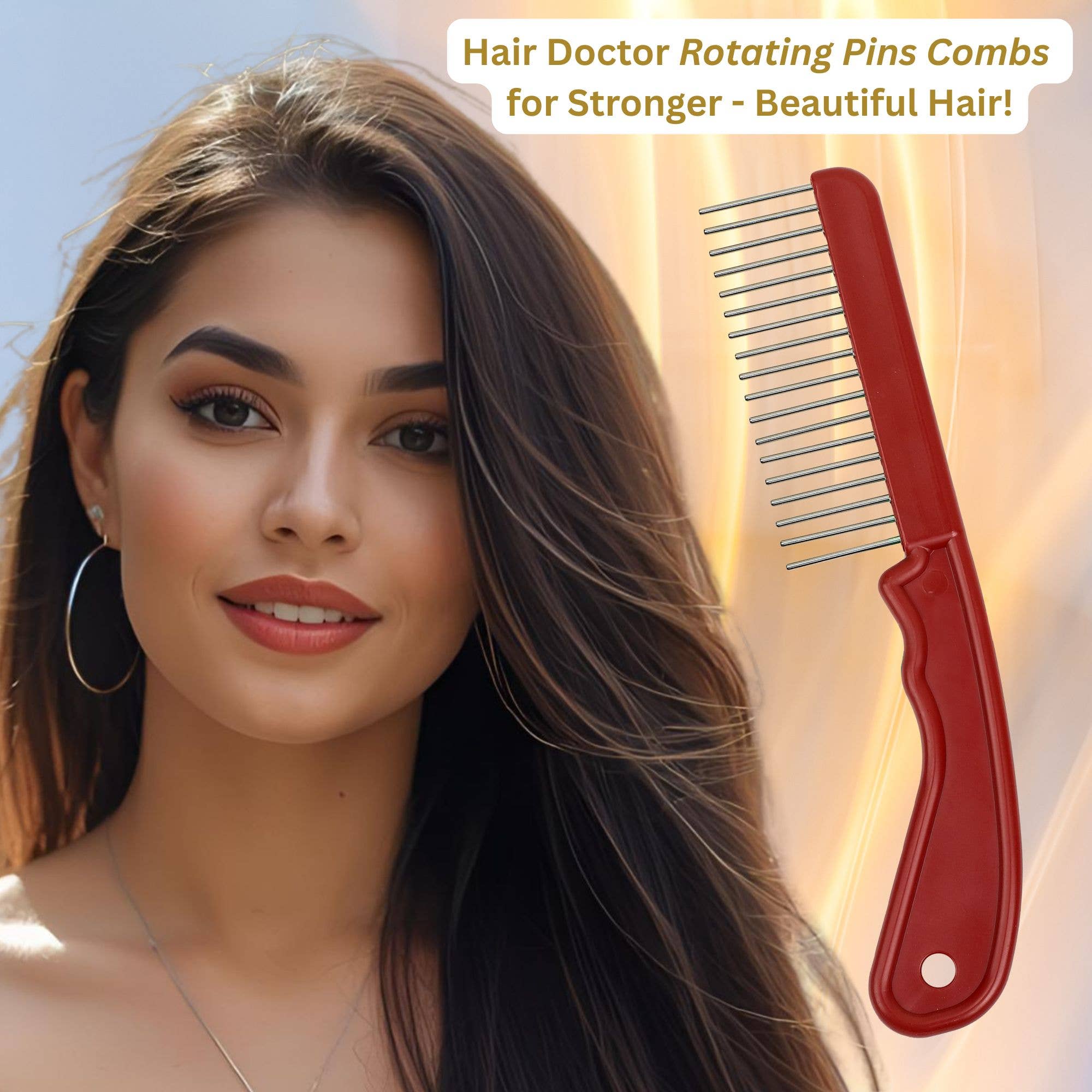 Original Hair Doctor - Wholesale Hair Brush/Comb - Extra-Long and Wide Rotating Tooth Comb reduces hair damage2