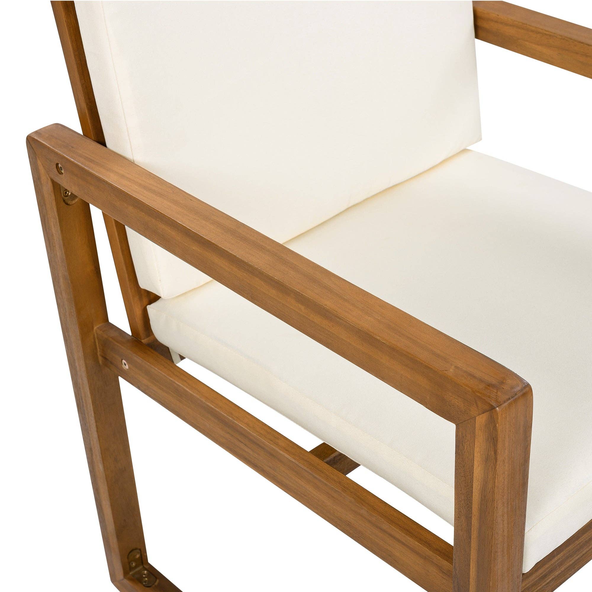 HOMYCASA DESIGN INC - Wholesale Patio Set - 5-Piece Outdoor Patio Dining Set Acacia Wood with Four Armchairs and Table, Beige24