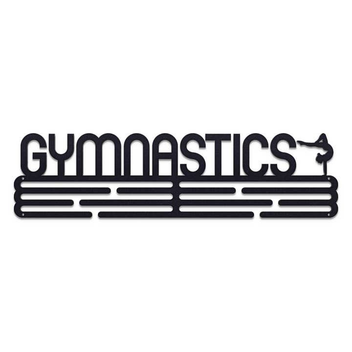 United Medals – Großhandel Wandhaken – Medaillenhalter GYMNASTIK - Mattschwarz