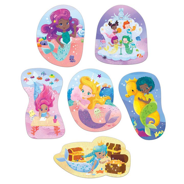 Mermaid Magic Set of 6 Shaped Kids Puzzles for wholesale by Cottage Door Press