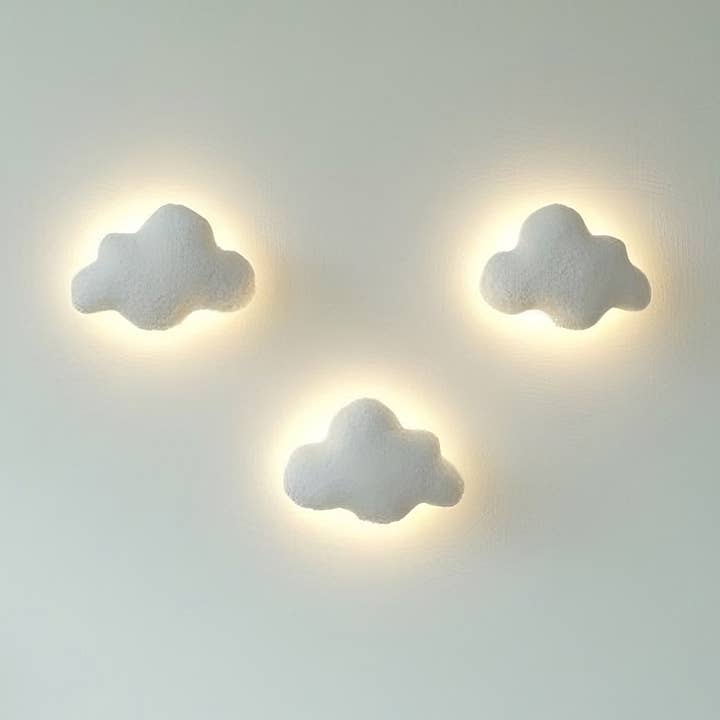 Boucle Veilleuse Nuage avec Télécommande – Décoration de Chambre d'Enfant Faite Main pour la vente par ChilDreams