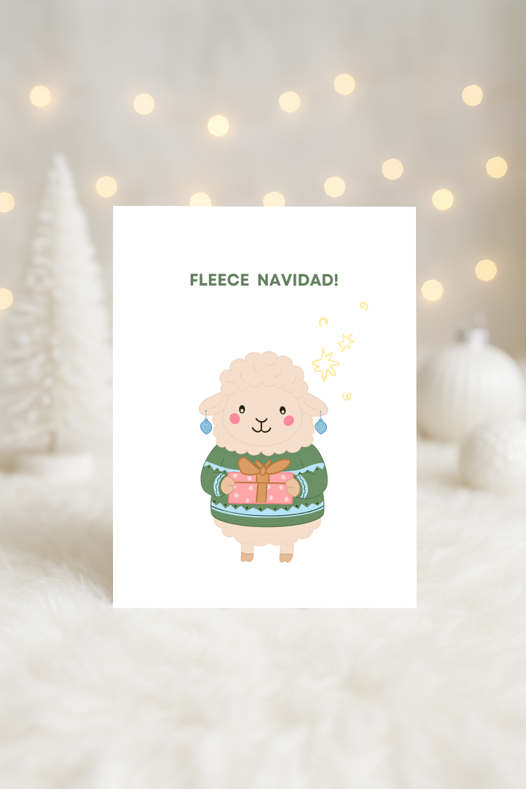 Momo's Pun - Wholesale Christmas Card - Fleece Navidad - Christmas Pun Card1