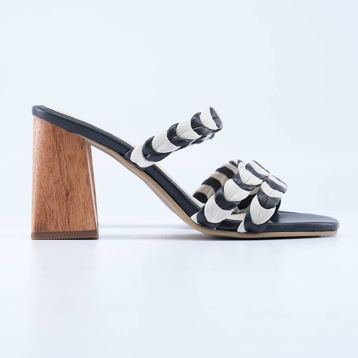 Silvia Cobos Sofia Weaved Mule Black for wholesale by SILVIA COBOS