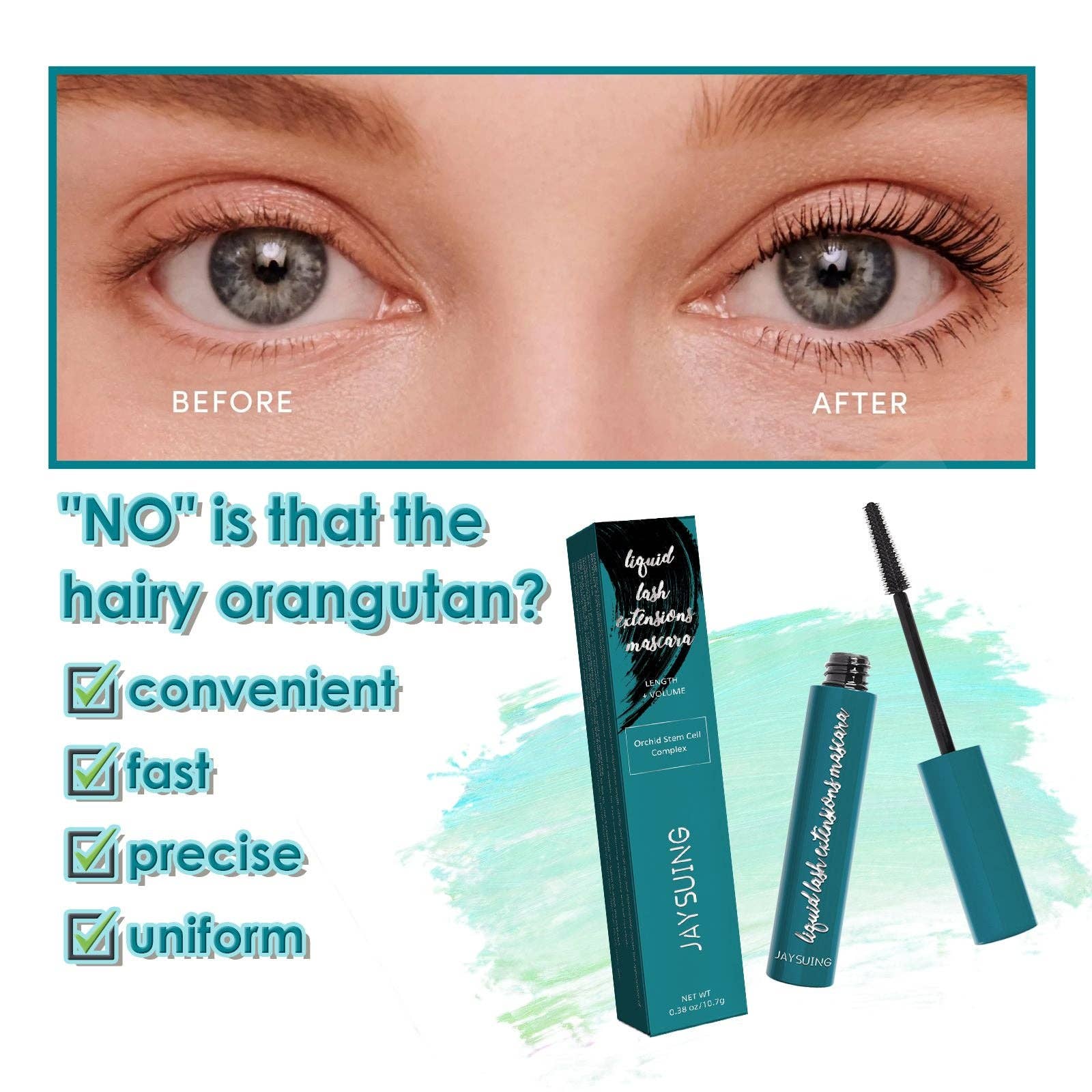Naomi's Happy Place Shop - Wholesale Mascara - Jaysuing Mascara Cream, Long, Thin, Thick, Curling Eyelashes Will Hold The Makeup Naturally Without Blending Black Mascara2