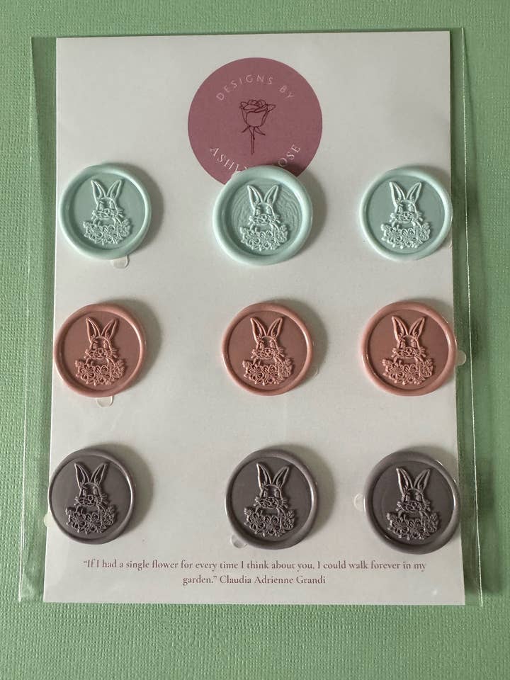 Bunny Wax Seals Easter Stickers Self Adhesive Decor for wholesale by Designs by Ashlyn Rose