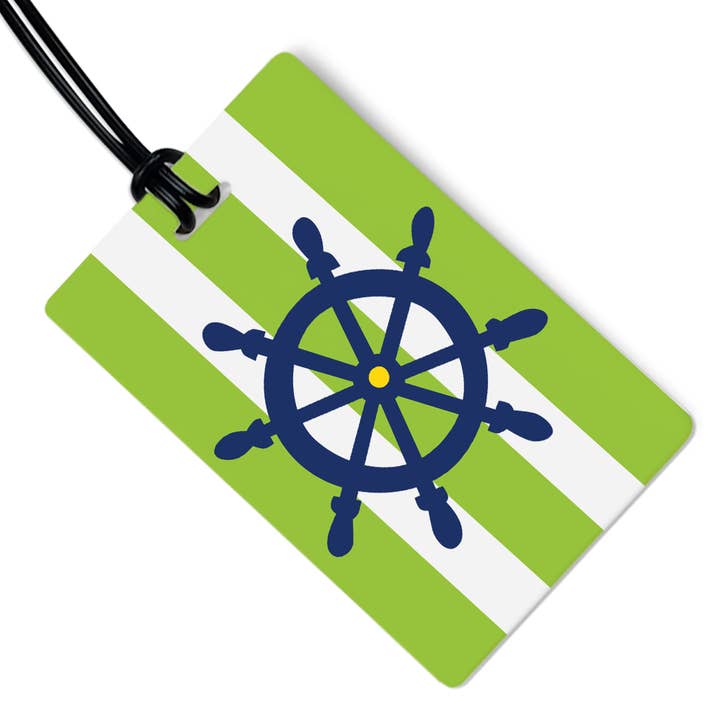 Captains Wheel Luggage Tag for wholesale by R. Nichols Stationery & Gifts