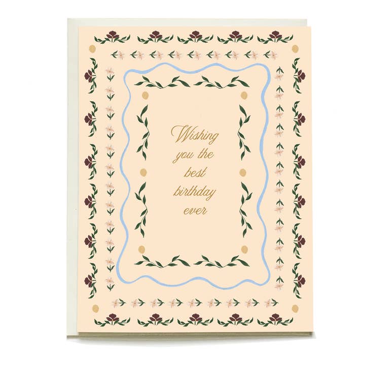 Carte d'anniversaire au style cottage | Willow pour la vente par Pen + Pillar