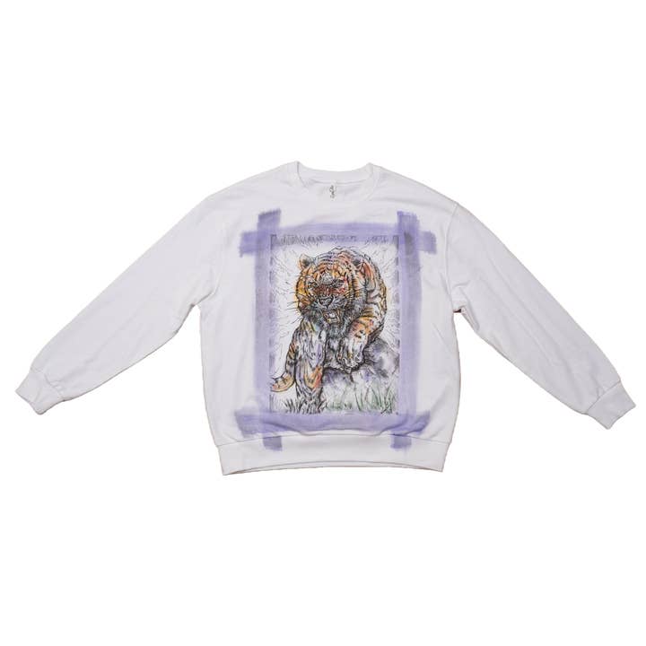 Big Tiger HAND PAINTED GRAPHIC TSHIRT for wholesale by The Beautyfull Box
