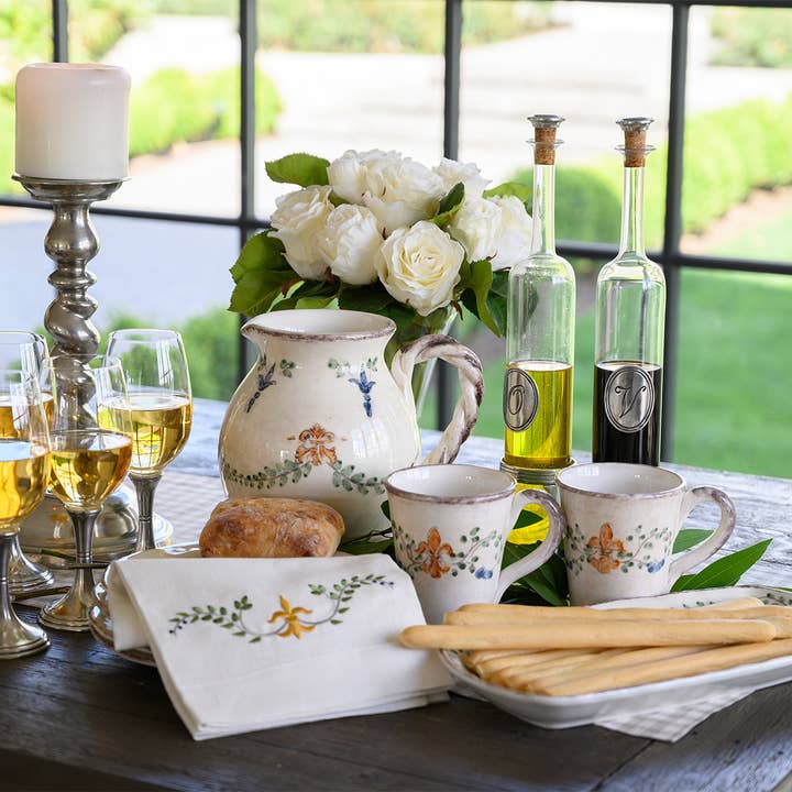 Arte Italica & Crown Linen Designs - Wholesale Pitcher - Medici Small Pitcher6