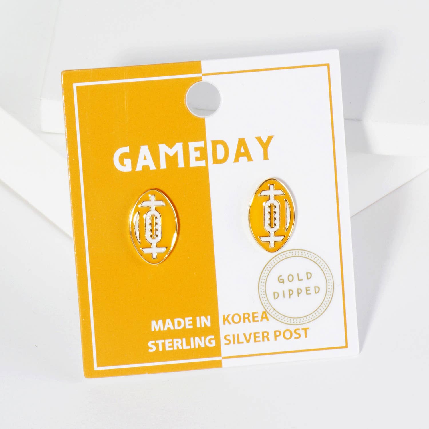 Lou & Co - Wholesale Stud/Post Earrings - Enamel Football Stud Earrings12