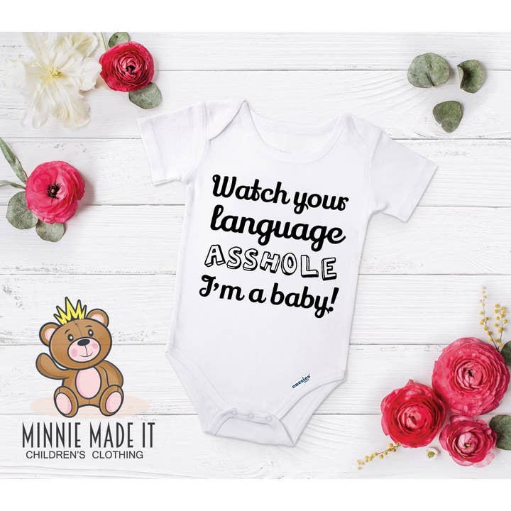 Regardez votre salaud de langue, je suis un bébé pour la vente par Minnie Made It