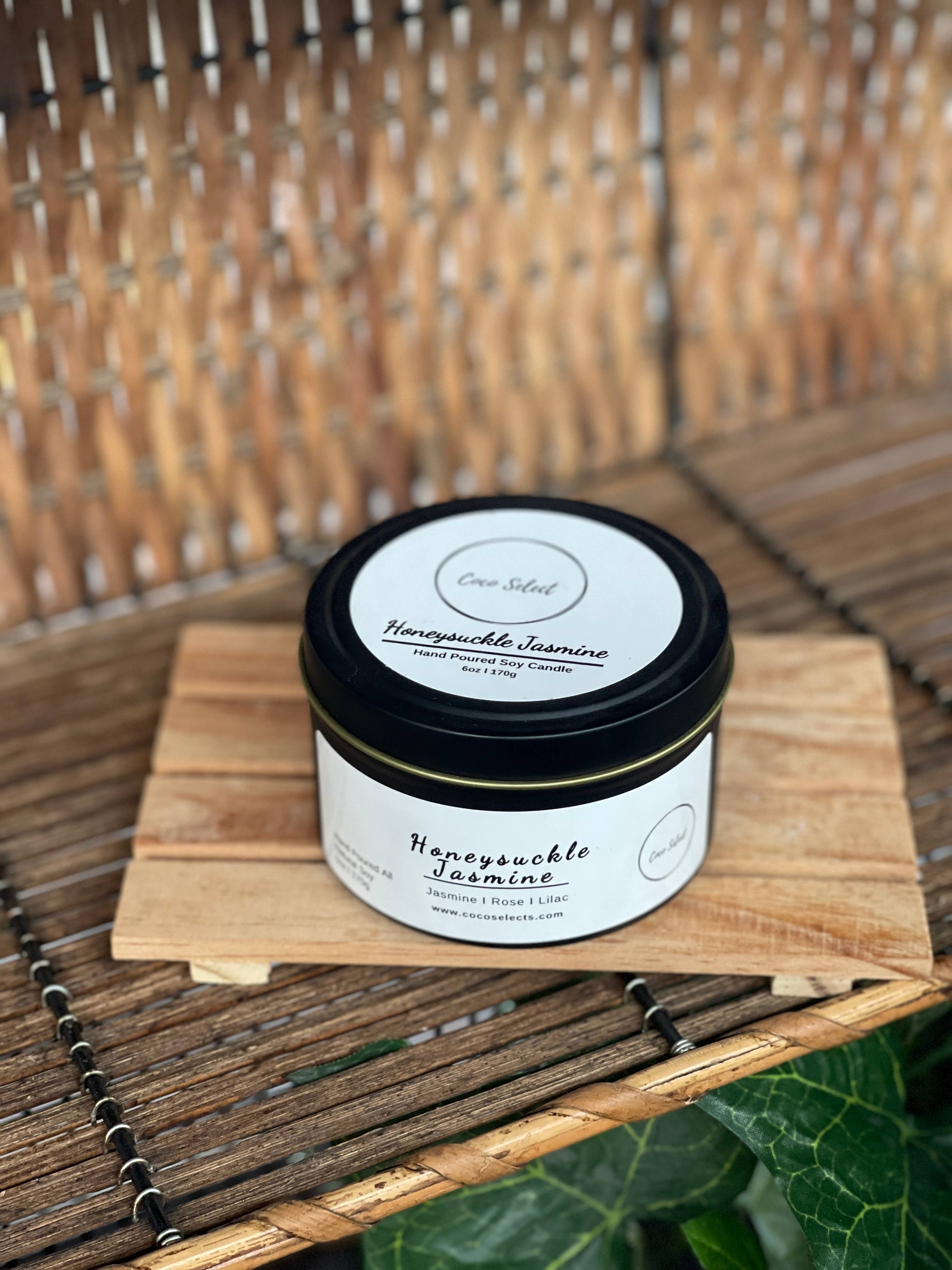 Coco Select - Wholesale Jar/Filled Candle - 8 oz Unlabeled Tin Soy Wax Candles1