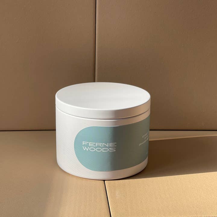 Fernie Woods - HOME Tin Soy Candles for wholesale by Glow Candle Co.