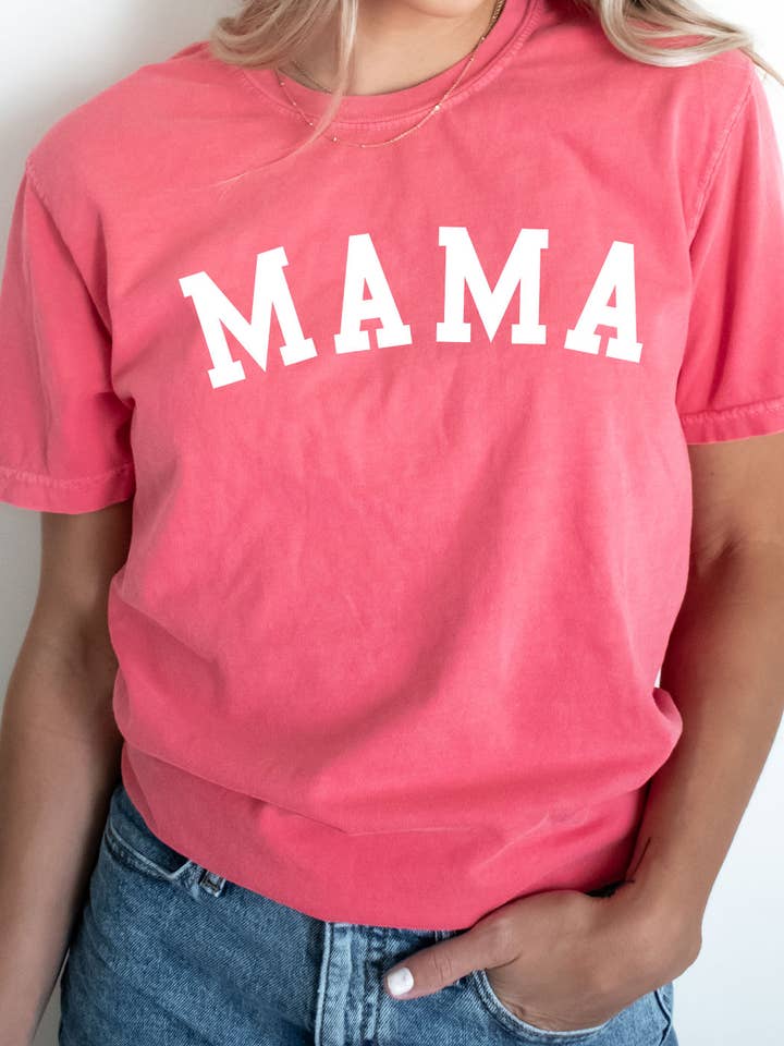 Kissed Apparel - Wholesale Screen Printed T-Shirt - Women's - Mama Comfort Colors Graphic Tee