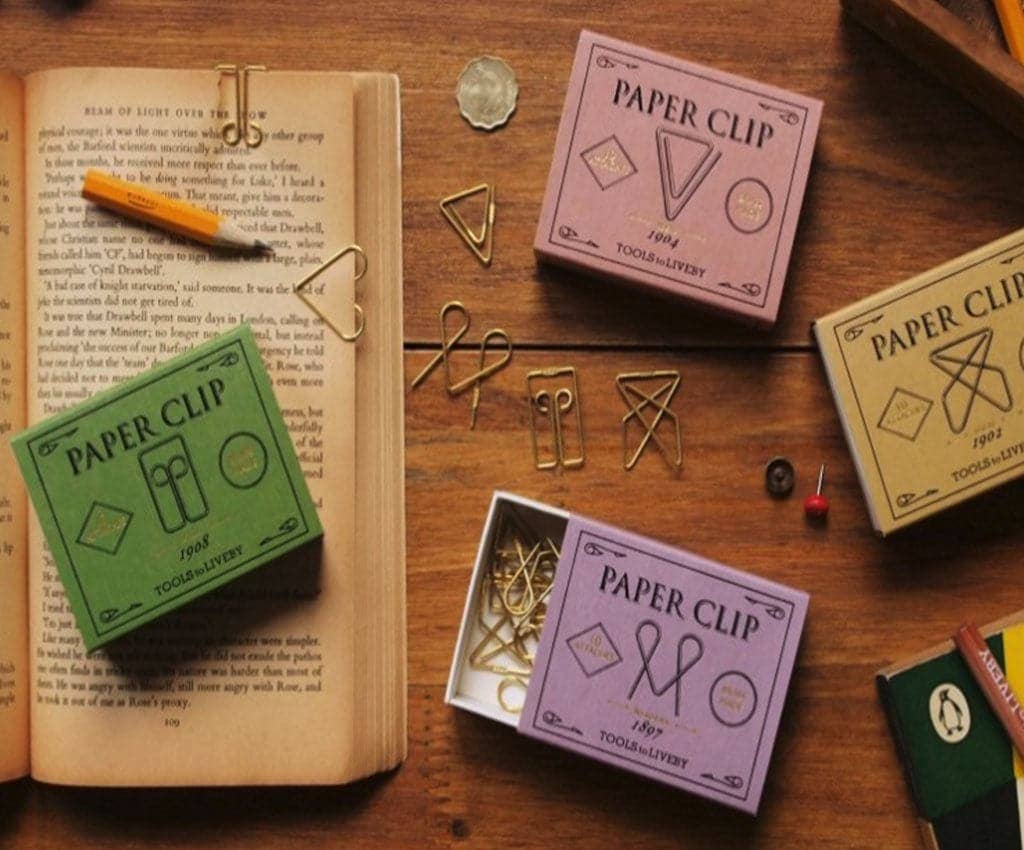 Notable Designs (UK) – wholesale Paperclip – Tools to Live By Brass Clips (Ideal)1