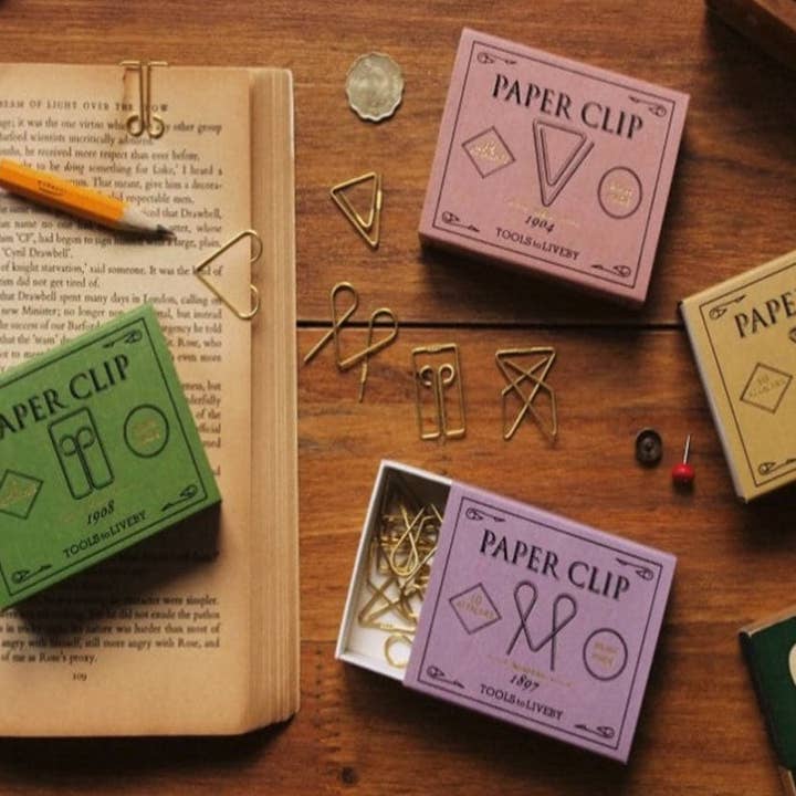 Notable Designs (UK) – wholesale Paperclip – Tools to Live By Brass Clips (Ideal)1