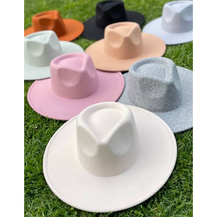 Love and Thyme - Wholesale Fedora - Women's - BEST SELLER! Vegan Felt wide Brim Rancher Hat