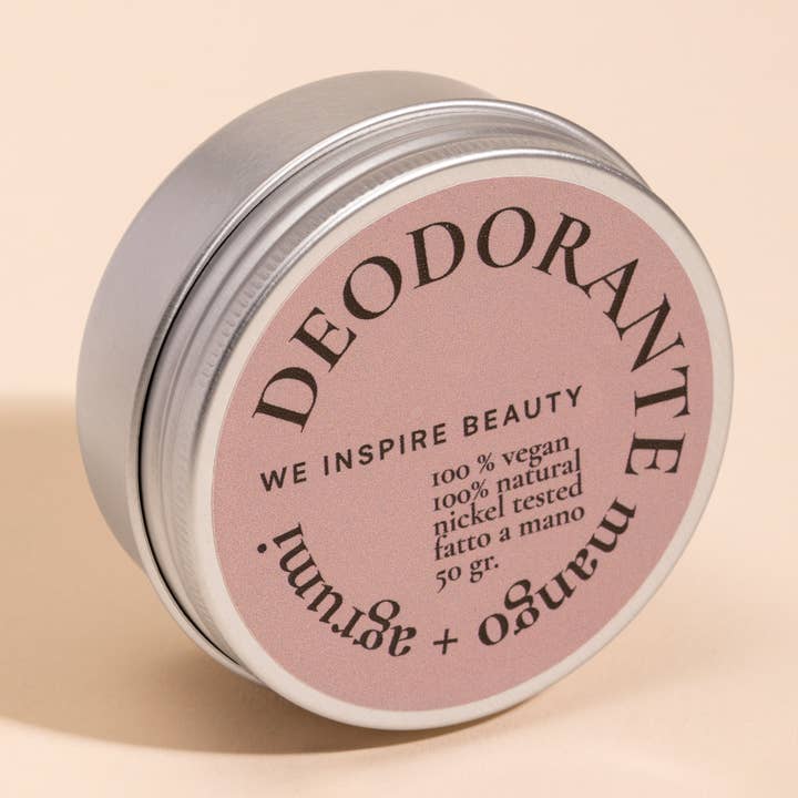 Natural deodorant in aluminum jar - Mango + citrus for wholesale by We Inspire Beauty