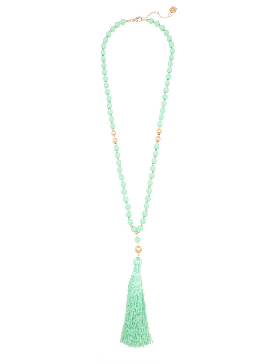 ZENZII Jewelry - Wholesale Beaded/Pearl Necklace - Matte Beaded Necklace With Tassel11