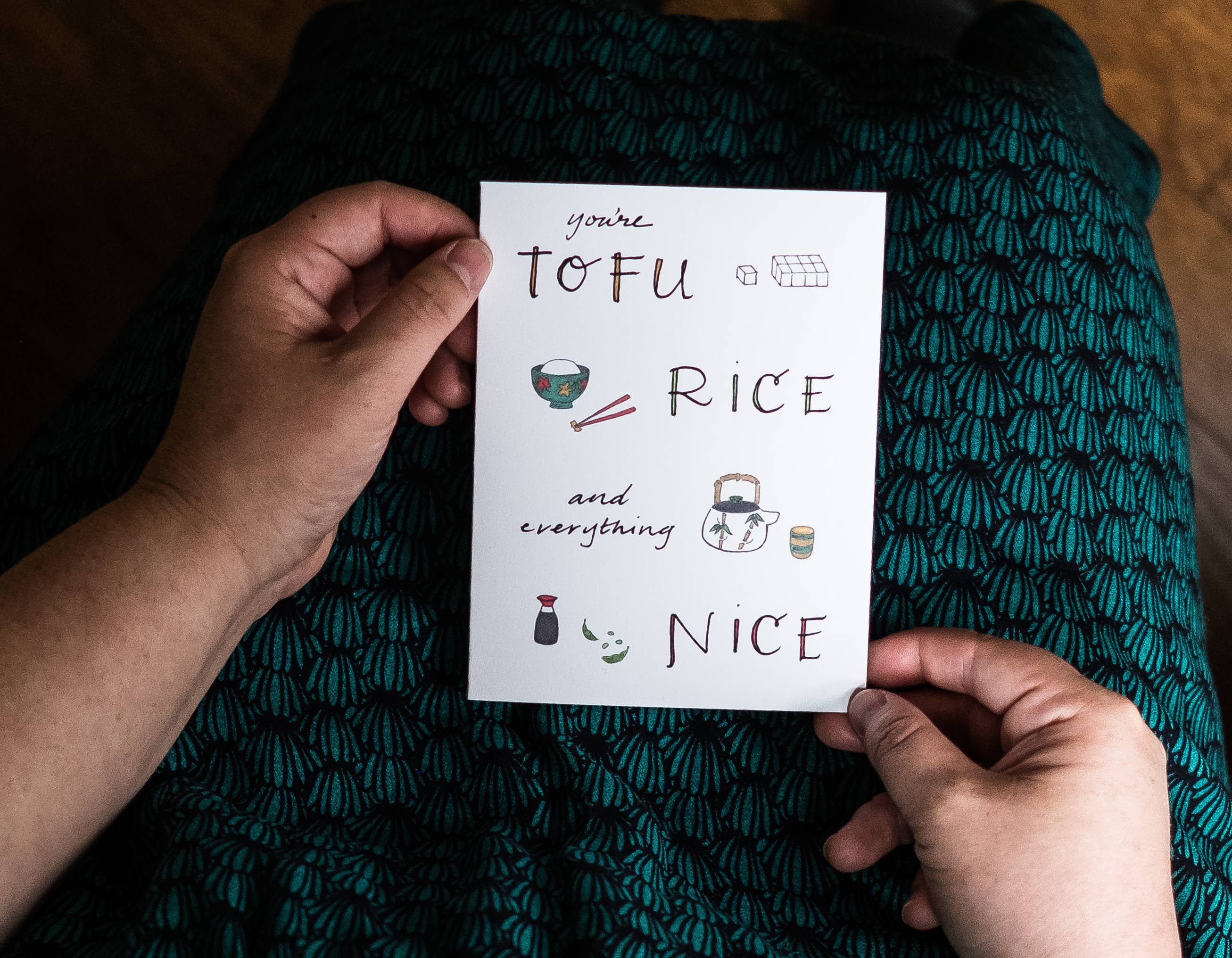 Lacelit | Stationery & Gifts by Kimberly Kuniko - Wholesale Friendship Card - Tofu, Rice, & Everything Nice | Friendship Card2