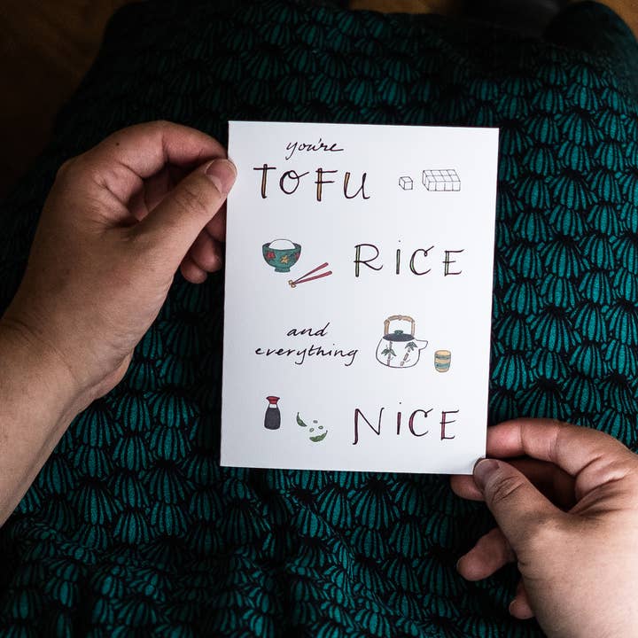 Lacelit | Stationery & Gifts by Kimberly Kuniko - Wholesale Friendship Card - Tofu, Rice, & Everything Nice | Friendship Card2