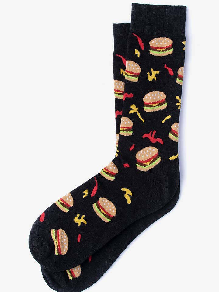 Burger Time Sock Genius stropdas van Alynn voor wholesale door Wild Ties