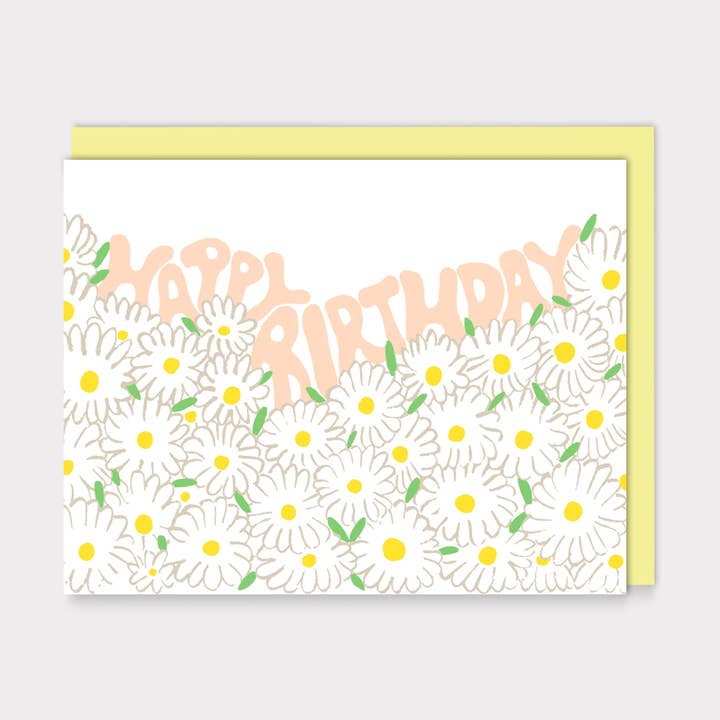 Carte de vœux d'anniversaire Daisy pour la vente par Xenia Taler