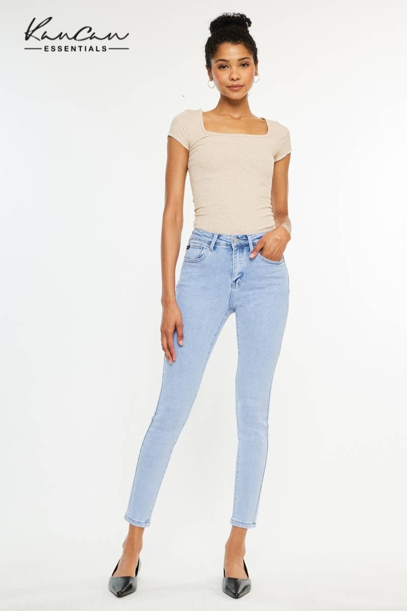 LIGHT OPEN PACK HIGH RISE ANKLE SKINNY JEANS-KC20050L for wholesale on Faire0