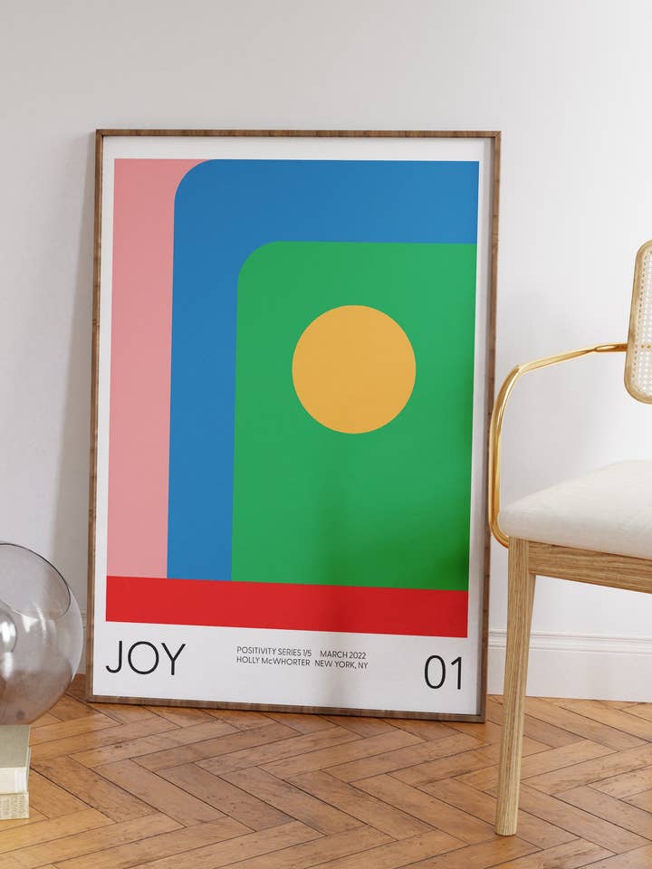 Positivity Series #1: JOY - Fine Art Giclée Print by Holly McWhorter for wholesale by HOLLY MCWHORTER