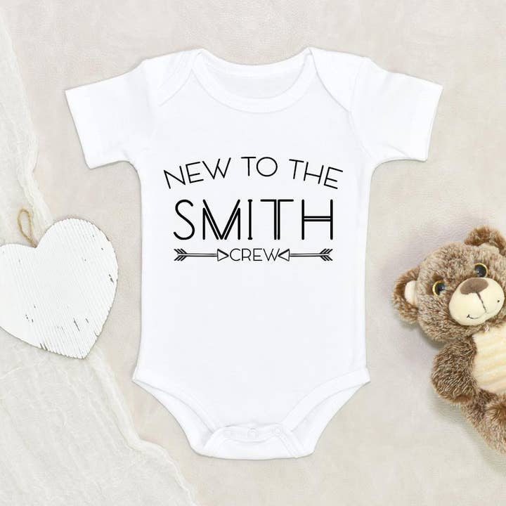 Personalized Baby Onesie - New To The Crew Onesie - Baby Onesie - Custom Onesie - New To The Crew for wholesale by NewBabyWishes
