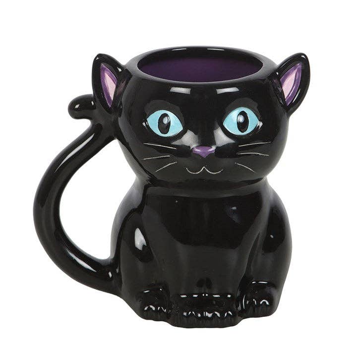 Something Different Wholesale - Vendita all'ingrosso Tazza - Tazza di Halloween gotica nera con gatto carino e inquietante1