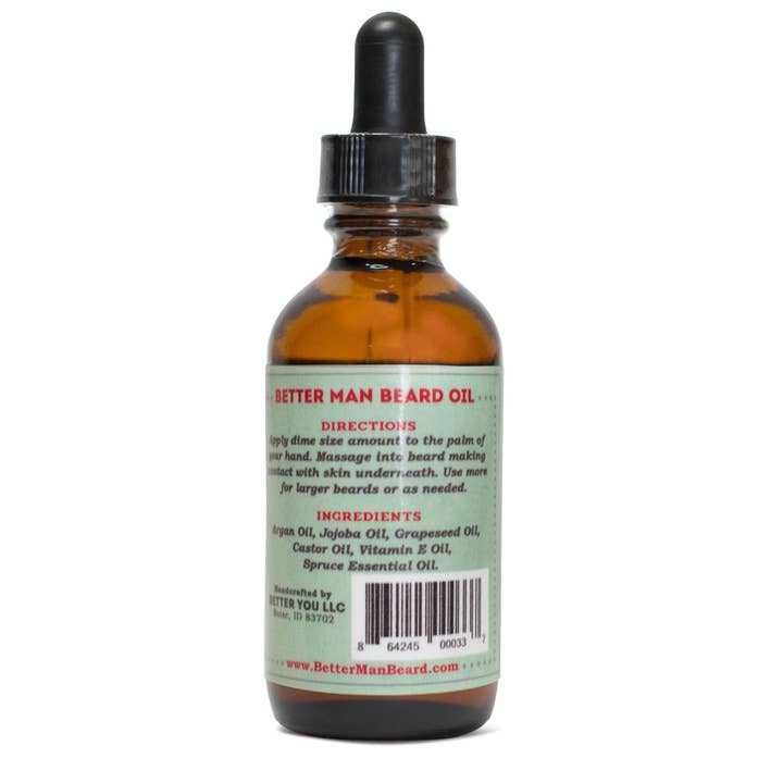 Better Man Beard - Wholesale Beard Styling Product - Spruce Beard Oil1