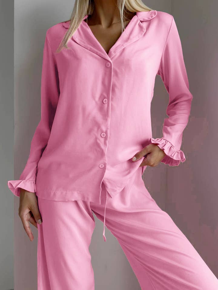 Loose Casual Long Sleeves and Pants Loungewear Set ONK68 for wholesale by UNISHE