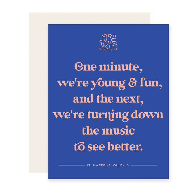 Turn Down To See | Funny Aging Adulting Card for wholesale by Paloma Paper Co.
