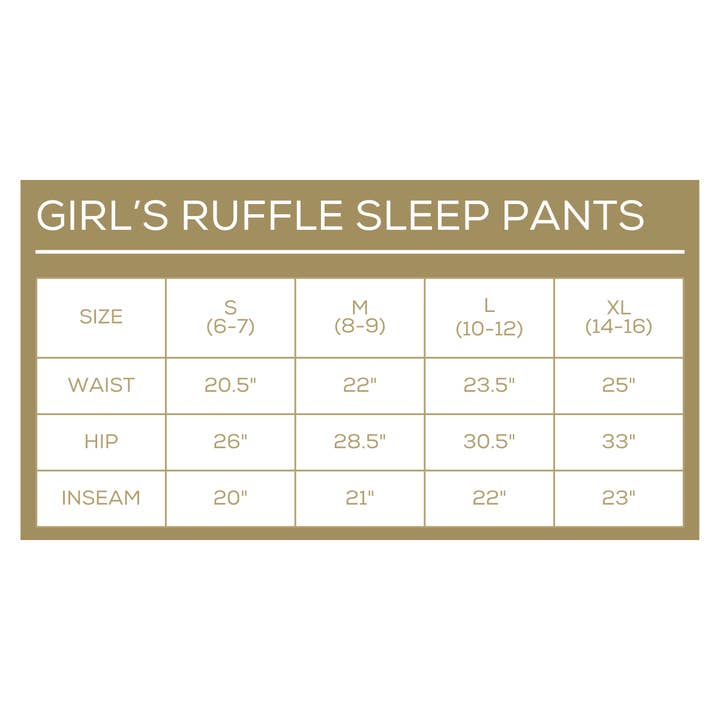 The Royal Standard - Wholesale Sleepwear Bottom - Kids - Girl's Noelle Tree Ruffle Sleep Pants   Light Pink/Multi   -Asst.1