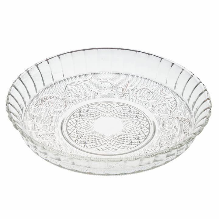Assiette de service ronde en verre Ø 30 cm, Imperial pour la vente par VdE Tivoli 1996