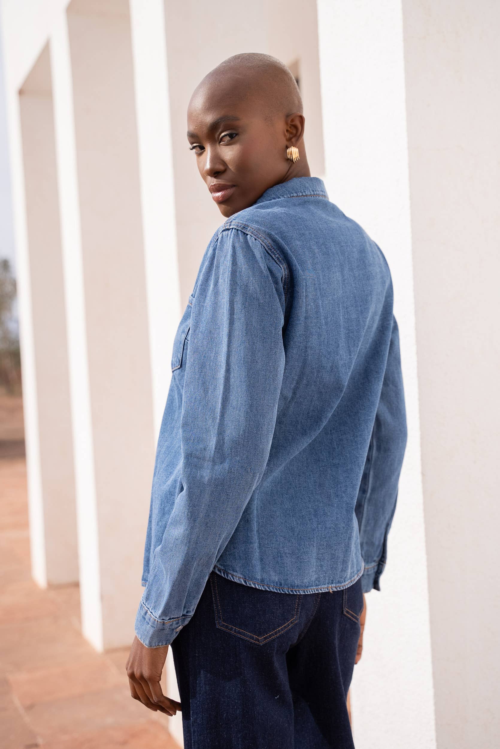 Oraije Paris - Venta al por mayor Camisa con botones - Mujer - Camisa de mezclilla Celia6