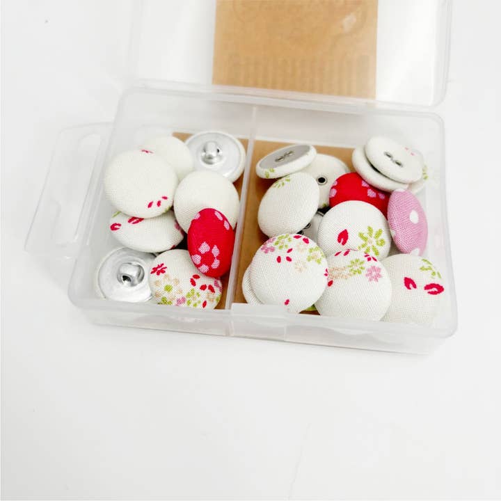 Max-Link Solutions Ltd - Wholesale Craft Supplies - Darnn Fabric Craft Buttons, Pattern Cloth Covered Buttons3