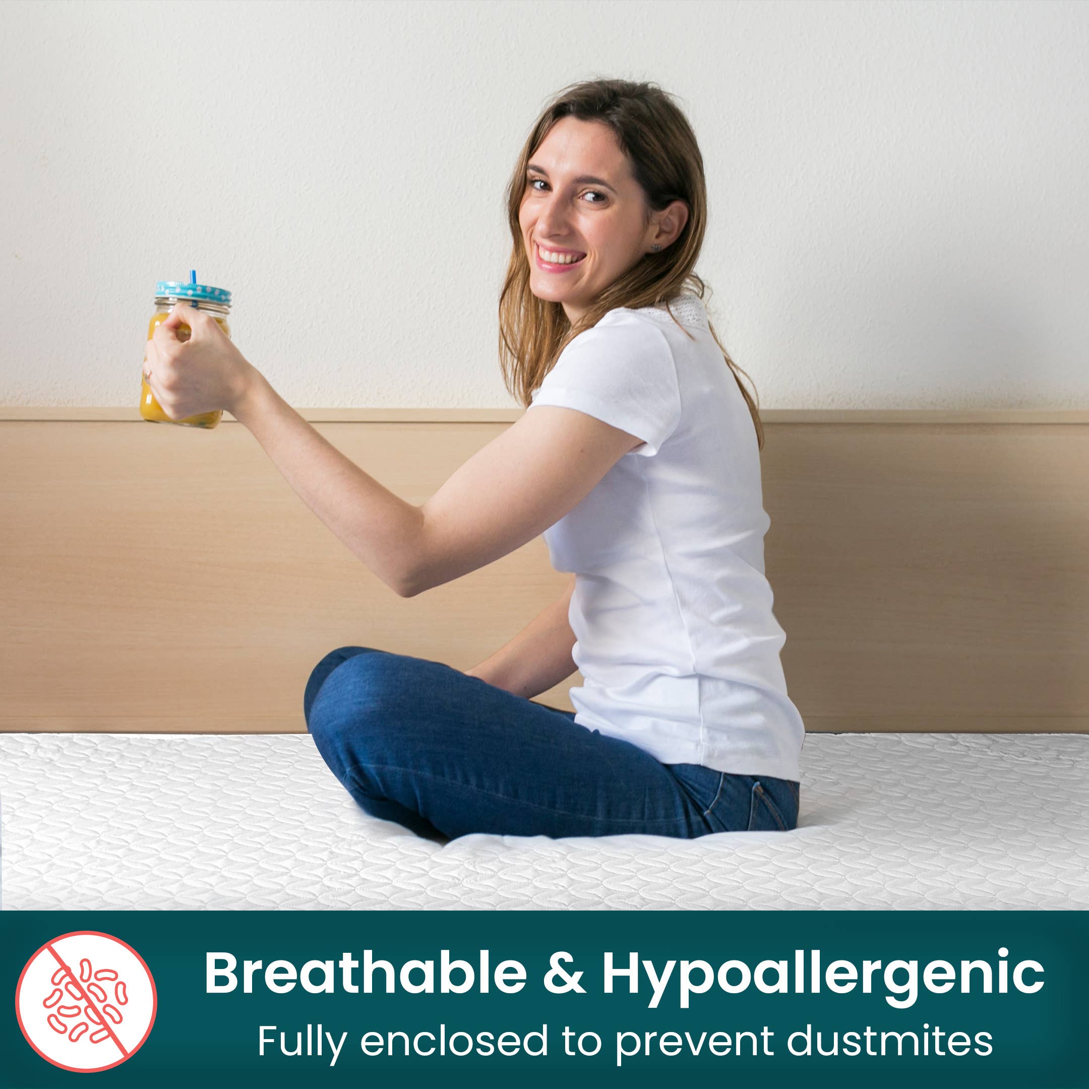 Cottonpassion_US - Wholesale Mattress Pad/Protector - Quilted Mattress Protector Waterproof Noiseless Breathable3