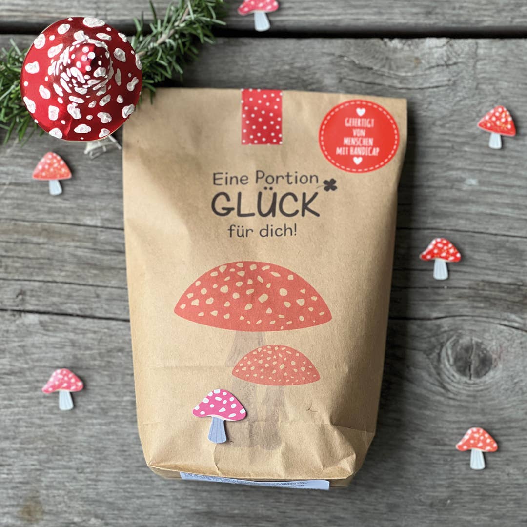 Wunderle GmbH - Wholesale Gag Gift/Novelty Gift - A portion of luck for you - good luck with mushroom and heart2