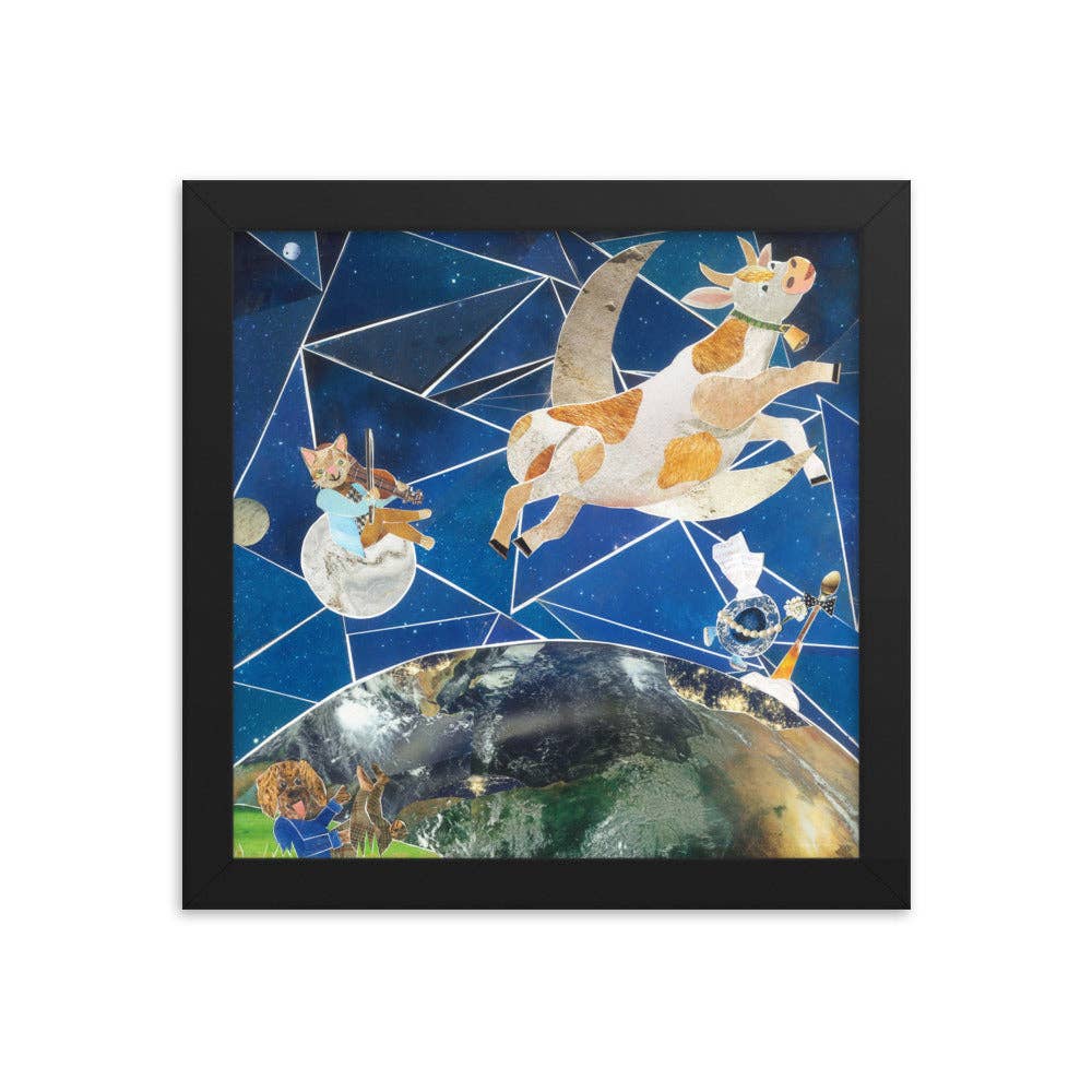 more the merrlier - Wholesale Art Print - Hey Diddle Diddle Collage Art Nursery Print0