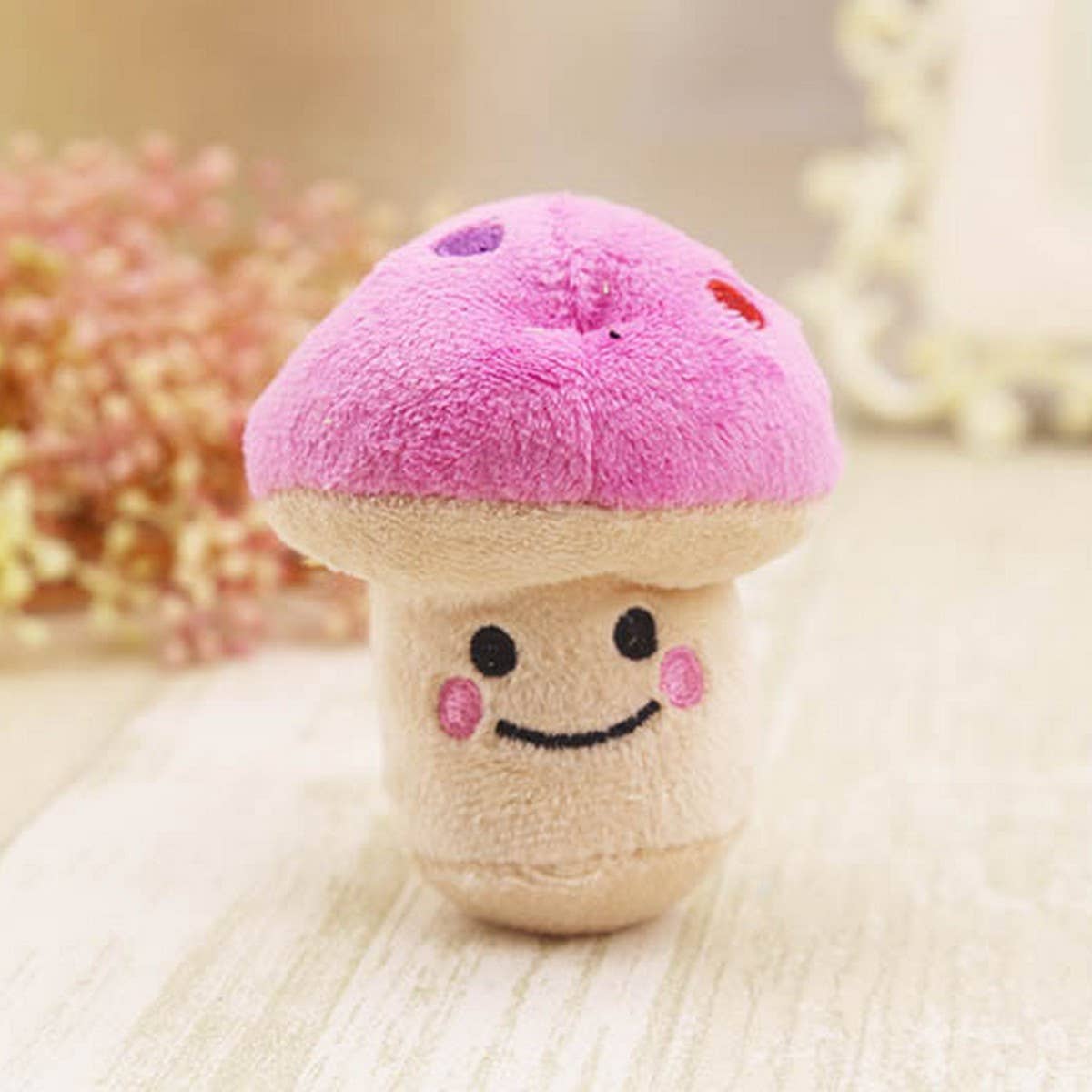 PAWPAWwholesale - Wholesale Pet Toy - Cat/Dog - Plush Mushroom Squeaky Toy for Dogs and Cats_CWMM109233