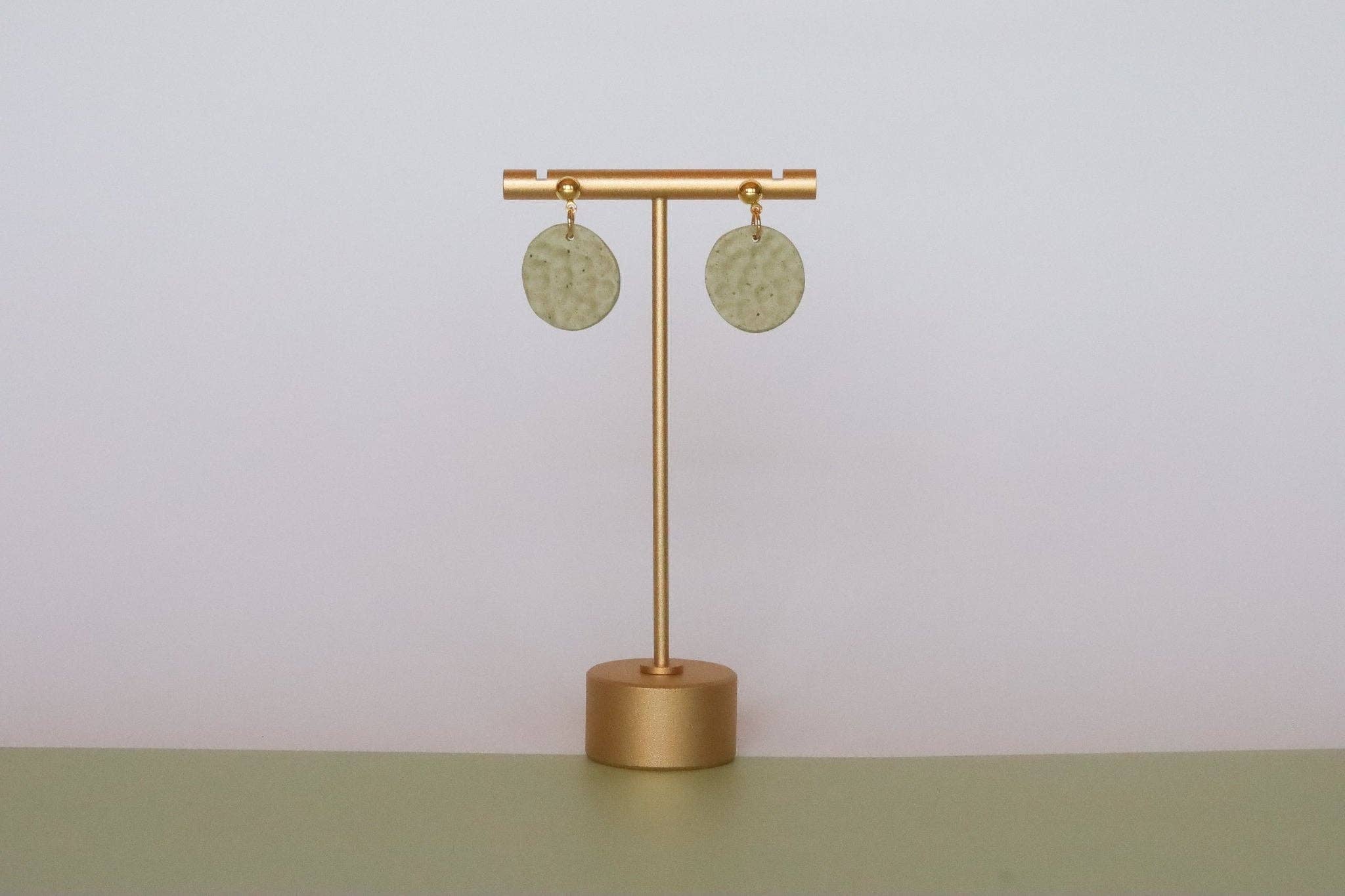 Rainbow's Clay - Wholesale Dangle Earrings - Hammered Circle4