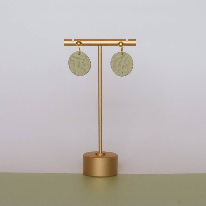 Rainbow's Clay - Wholesale Dangle Earrings - Hammered Circle4