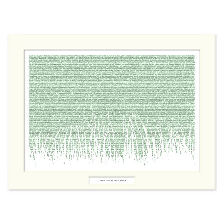 Leaves of Grass Matted Print for wholesale by Litographs
