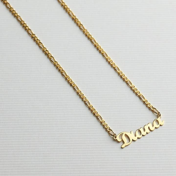 JoyPersonalized - Wholesale Pendant/charm necklace - Figaro Chain Name Necklace4