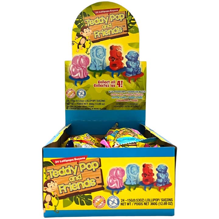 Cow Crack Wholesale - Wholesale Lollipop - Teddy Pop & Friends Ring Lollipop