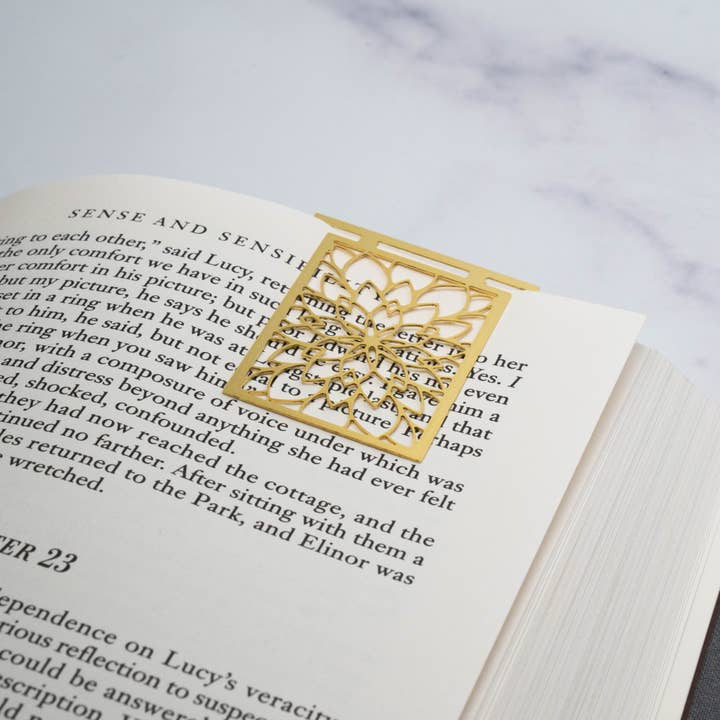 Marcador floral de metal para venta al por mayor de Bona Fide Bookworm