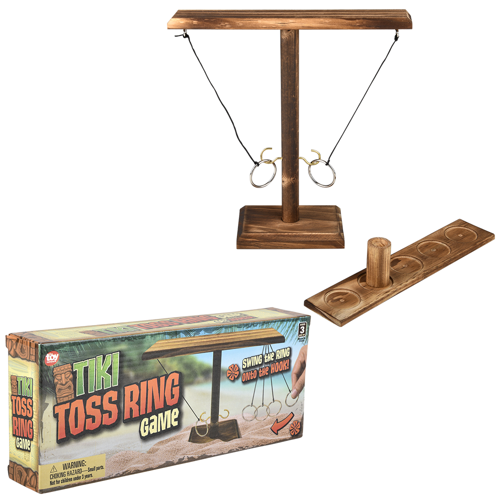 The Toy Network - Wholesale Board Game - (T) 10" TIKI TOSS WOODEN TABLETOP GAME5